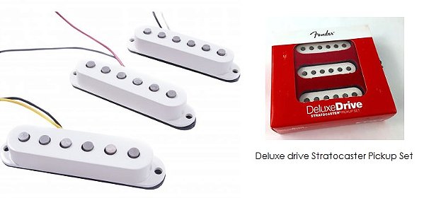 Captadores Fender Trio Strato DELUXE DRIVE cor: Branco