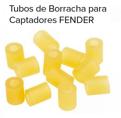 Tubos de borracha p/ captadores Fender jogo c/ 12