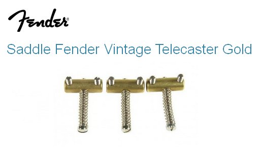 Saddles Fender - (carrinhos) p/Telecaster Vintage c/ 3 peças de latão