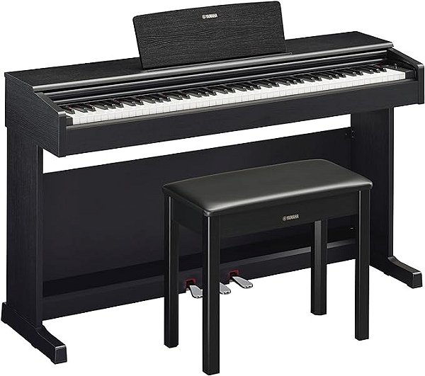 YDP-145B Piano Digital Yamaha , c/ suporte e banco original cor: Preto