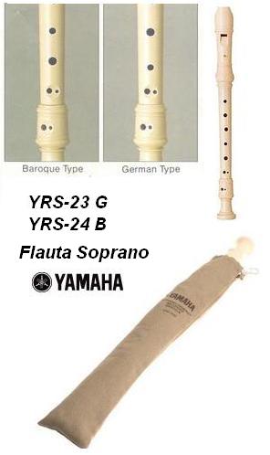 Flauta Doce YAMAHA ABS Soprano Barroca YRS-24B