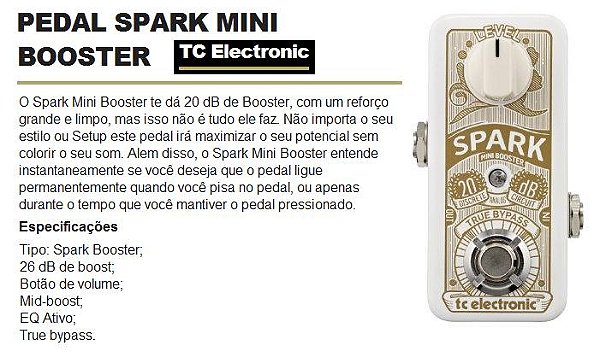 Pedal TC ELETRONIC Spark Mini Booster