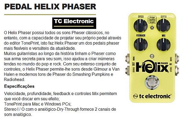 Pedal TC ELECTRONIC Helix Phaser