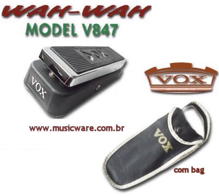 Pedal Wah Wah Vox V-847A - acompanha bag de Vinil