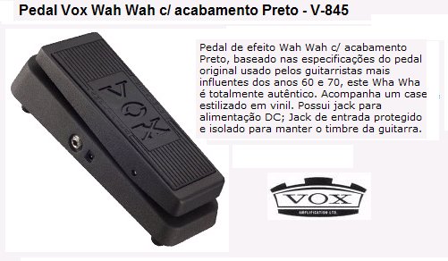 Pedal Wah Wah Vox V-845
