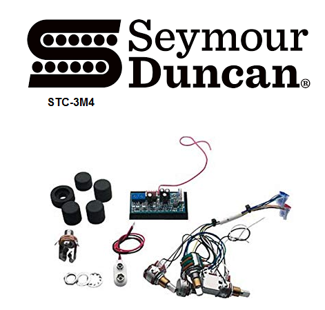 STC-3M4 Circuito de Tonalidade p/ Baixo Seymour Duncan, Basslines p/ Music man c/4 knobs