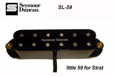 Captador SEYMOUR DUNCAN SL-59-1n (Braço) - Strat Little 59 . cor: Branco