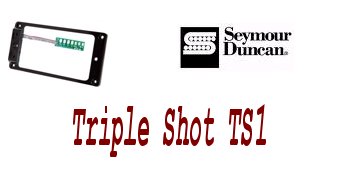 TRIPLE SHOT TS1 SEYMOUR DUNCAN - moldura c/ chave para soldar p/ Trembucker - Preto