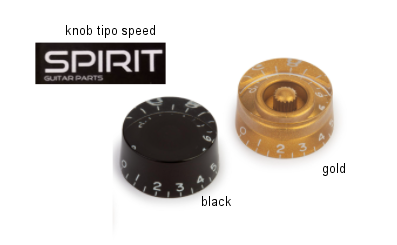 Knob tipo LP top hat bell KLS , disponível Preto , Gold ou Amber (unidade)