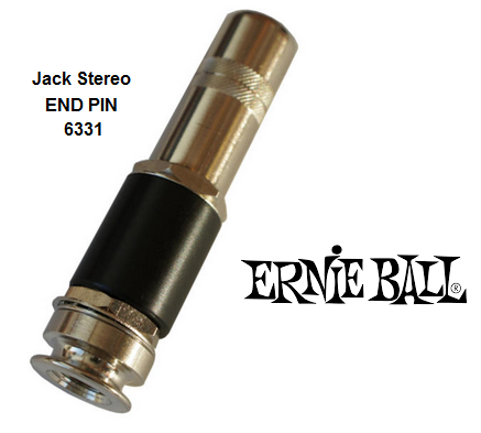 Jack Stereo ERNIE BALL Cromado End Pin para Violão , funciona como Roldana 6331