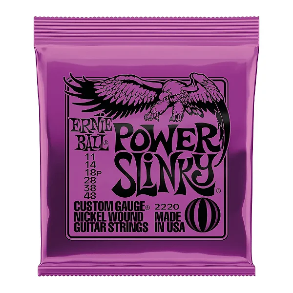 Encordoamento Ernie Ball Guitarra  0.11/0.48 Power Slinky 2220