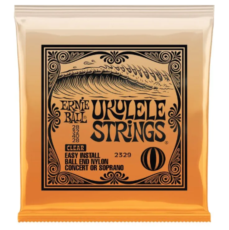 Encordoamento ERNIE BALL UKULELE Concert/Soprano Nylon Ball-End Clear - 2329 (USA)
