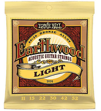 Encordoamento ERNIE BALL Violão Aço Earthwood cod.2004 - 0.11 Extra Light Bronze (Made in USA)