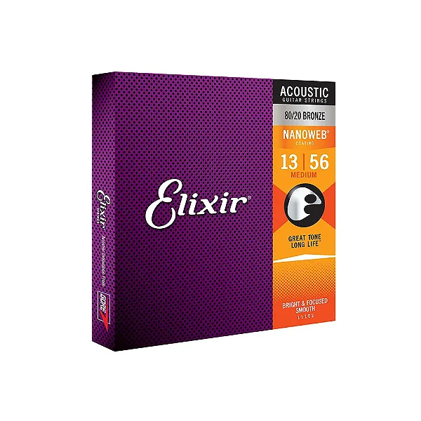 Encordoamento ELIXIR Violão Aço Bronze Nanoweb 0.13