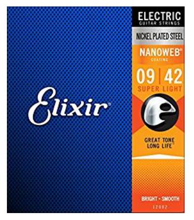 Encordoamento Elixir Guitarra Nanoweb 0.09