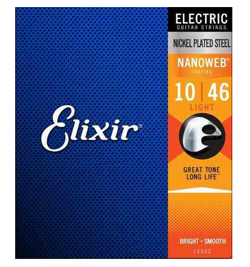 Encordoamento Elixir Guitarra Nanoweb 0.10