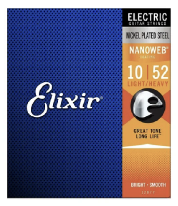 Encordoamento Elixir Guitarra Nanoweb Híbrida  0.10/0.52