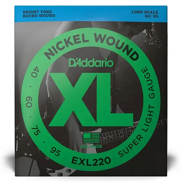 Encordoamento Daddario Baixo 4 cordas - EXL 220 - 0.40