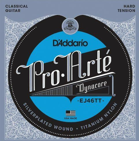 Encordoamento DADDARIO Violão Nylon Profissional PRO ARTE DYNACORE de Titânio Disponível EJ46TT (High Tension)