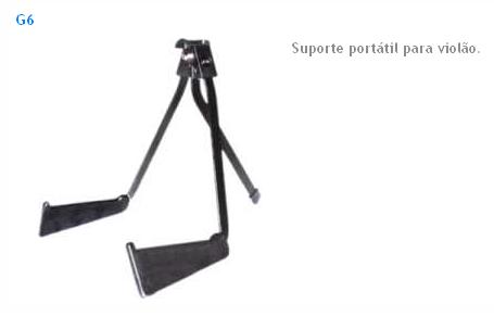 Suporte para instrumento de chão ASK (Violão) Tamanho Reduzido - modelo G6 Preto