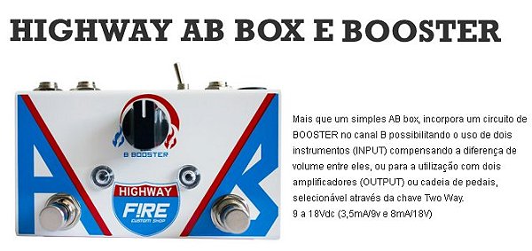 Pedal Fire Custom Shop Highway - AB Box e Booster