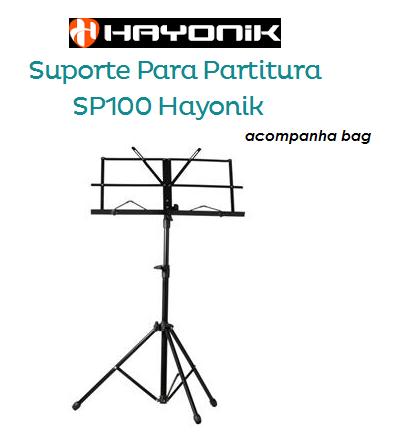 Estante de Partitura SP100 Hayonik com Bag cor: Preta