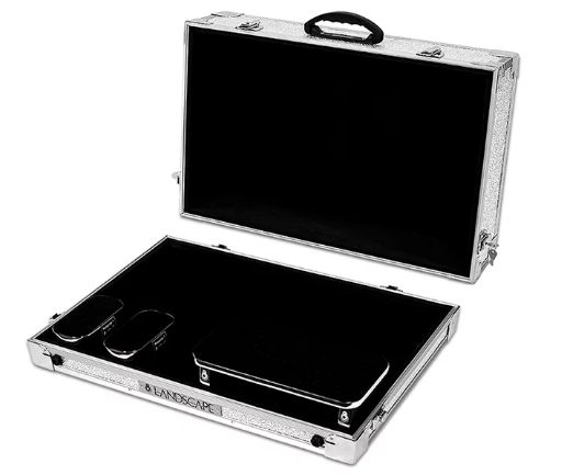 Pedalboard Landscape AC400 com case de alumínio (medidas 60 x 40 cm)