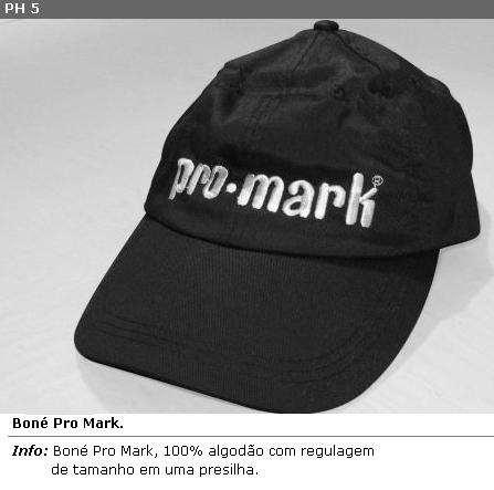 Boné Promark - Preto c/logo bordado em branco mod: PH5