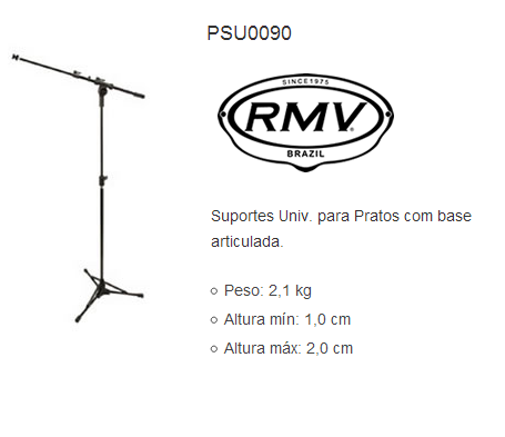 Estante de Microfone Girafa RMV mod. PSSU00090