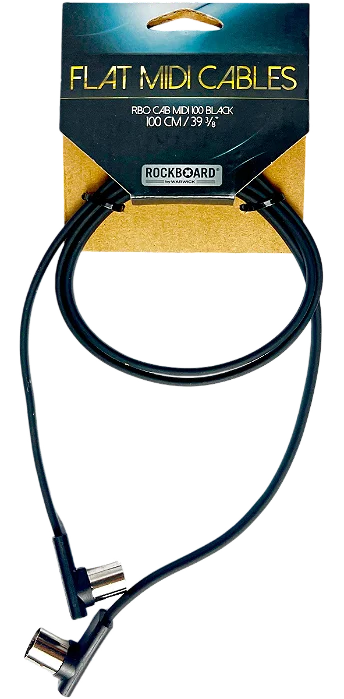 Cabo Midi Flat Rockbag c/Plug L nas duas pontas c/ 1m RBOCABMID100BK