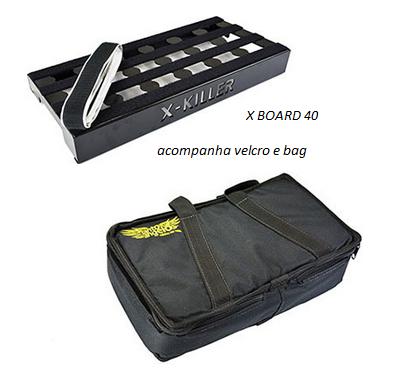 PEDALBOARD SANTO ANGELO - XBOARD 40 (40 x 20 cm) Plataforma de metal c/ BAG