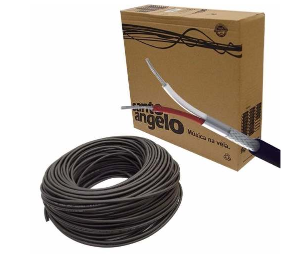 Cabo em rolo para Microfone SC30 0.30mm Santo Angelo Preto - Preço por metro - para você montar seu próprio cabo