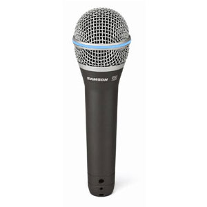 Microfone Q8 dinâmico p/ aplicações ao vivo Samson