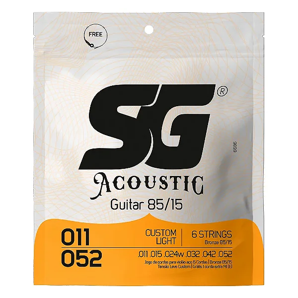 Encordoamento SG Violão aço 0.11 c/ corda Grátis