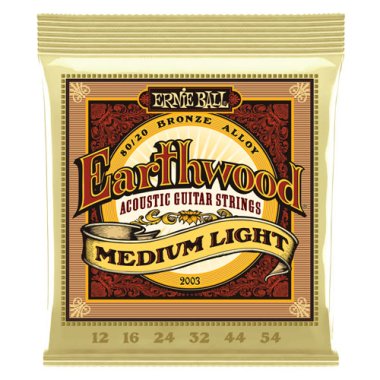 Encordoamento ERNIE BALL Violão Aço Earthwood cod.2003 - 0.12 Medium Light Bronze (Made in USA)
