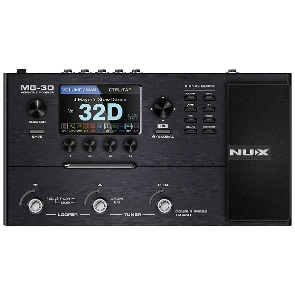 Pedaleira para Guitarra NUX MG30 c/ IR