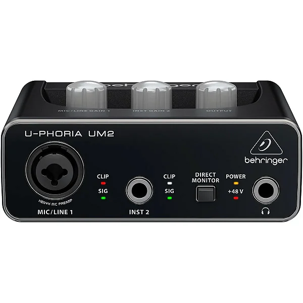 Interface de áudio BEHRINGER UM2 U-PHORIA USB