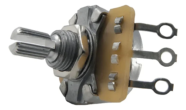 Potenciometro CTS Ernie Ball 250K B S (Linear) Haste curta com estrias - tipo Fender