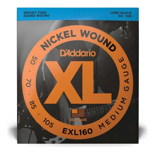 Encordoamento DADDARIO Baixo 4 cordas - EXL 160 - 50/70/85/105