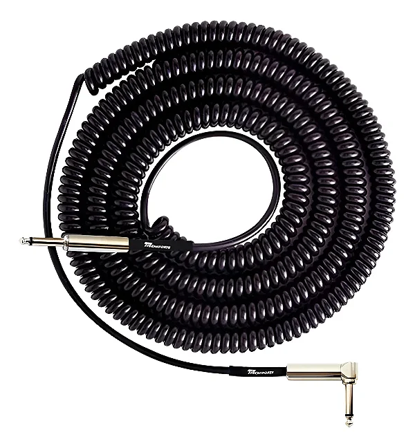 Cabo p/ Instrumento TECNIFORTE P10 x P10 em L linha Jimi Cable 9m Cor: PRETO