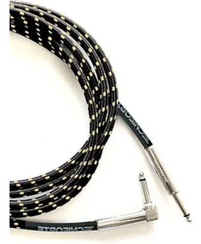 Cabo p/ Instrumento TECNIFORTE P10 x P10 em L linha MAMMOTH TEXTIL 3M