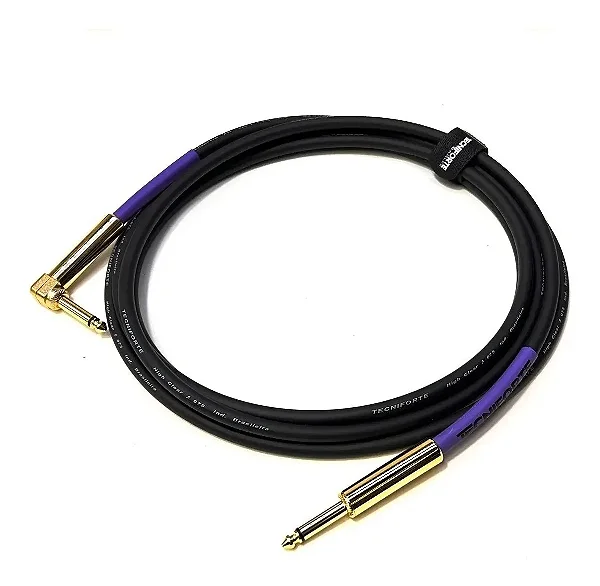 Cabo p/ Instrumento TECNIFORTE P10 x P10 em L High Clear 3m - 10ft