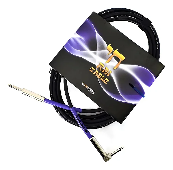 Cabo p/ Instrumento TECNIFORTE P10 x P10 em L Linha RAI 3m - 10ft