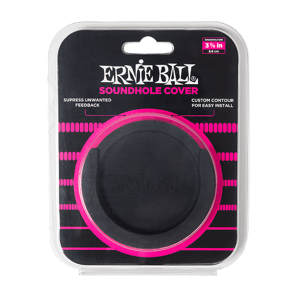 Anti Feedback ERNIE BALL SOUNHOLE COVER - Redutor de microfonia para violão tipo Nylon PO9630 Preto