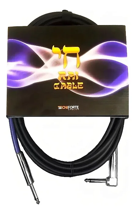 Cabo p/ Instrumento TECNIFORTE P10 x P10 em L Linha RAI 4,58m - 15ft