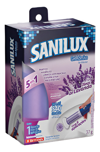DETERGENTE SANITÁRIO GEL ADESIVO ÓLEOS LAVANDA 37G - SANILUX