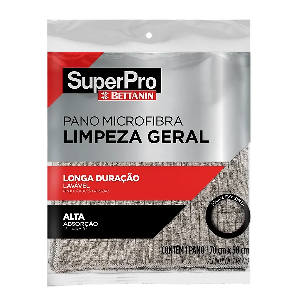 PANO MICROFIBRA MULTIUSO LIMPEZA GERAL 70X50CM - SUPERPRO