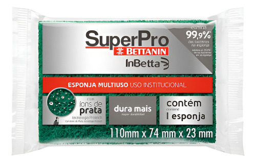 ESPONJA MULTIUSO DUPLA FACE AMARELA E VERDE - SUPERPRO