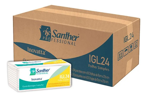 GUARDANAPO LANCHE FS INOVATTA IGL24 SANTHER 14.400 FOLHAS