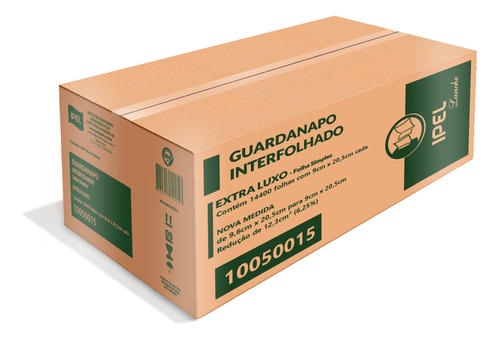 GUARDANAPO INTERFOLHADO SIMPLES 14.400 FOLHAS - IPEL